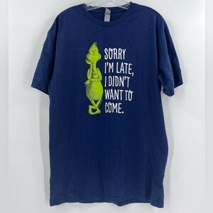 Big and tall Dr. Seuss The grinch men’s tshirt sorry I’m late size XL TALL